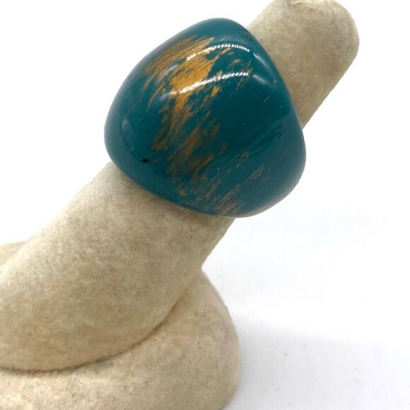Acrylic Turquoise Ring - Picture 2 of 4